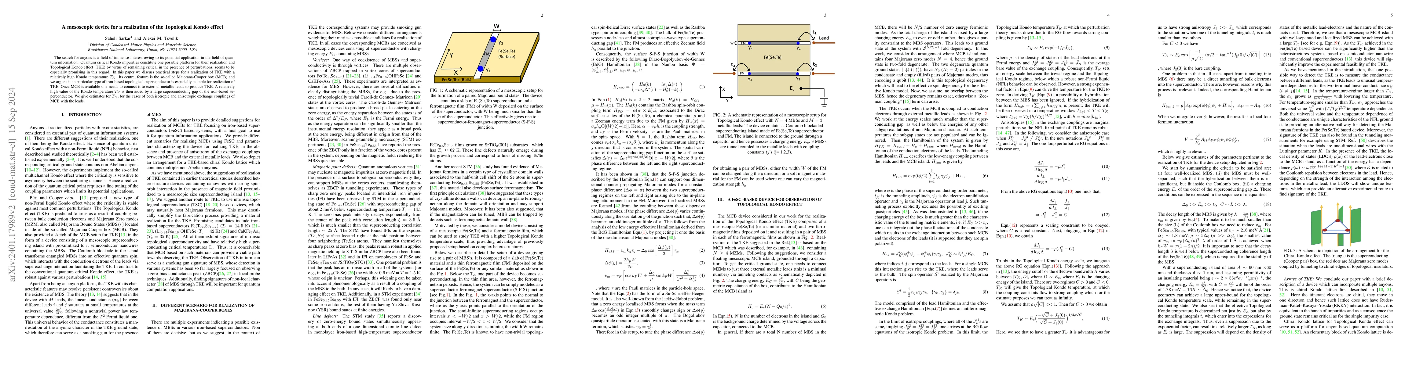 Thumbnail for A mesoscopic device for a realization of the Topological Kondo effect