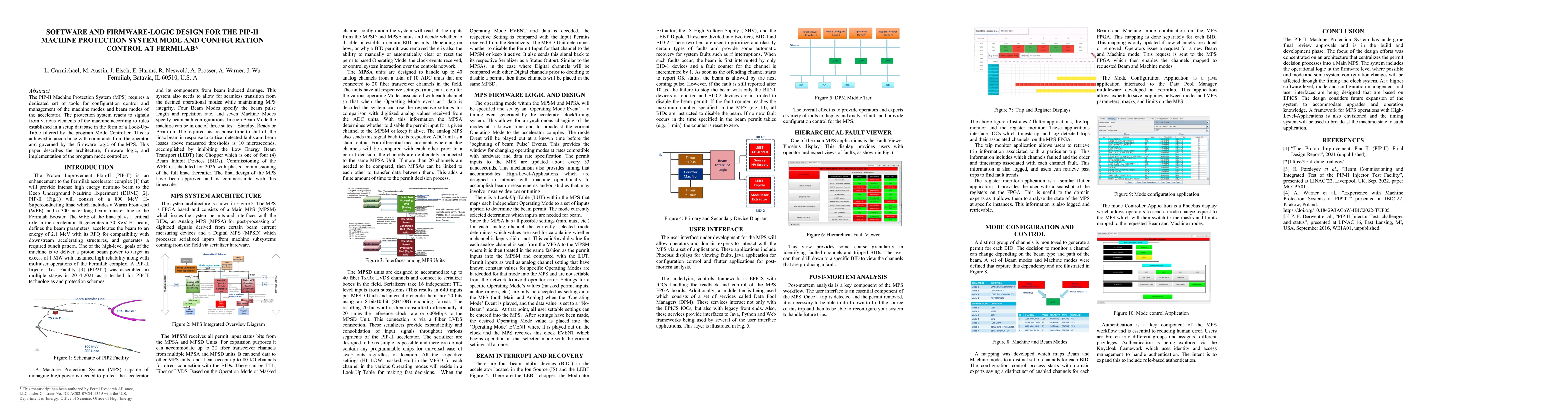 Thumbnail for Software and Firmware-logic Design for the PIP-II Machine Protection
  System Mode and Configuration Control at Fermilab