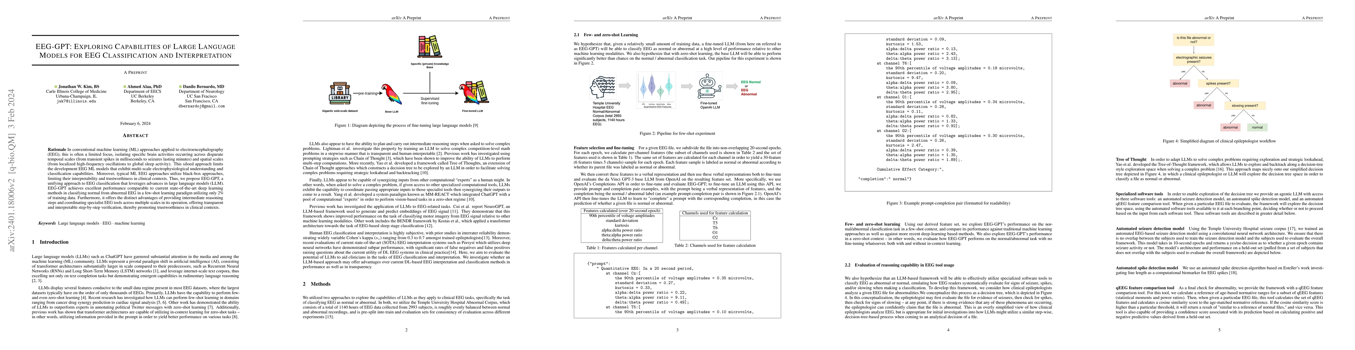 Thumbnail for EEG-GPT: Exploring Capabilities of Large Language Models for EEG
  Classification and Interpretation