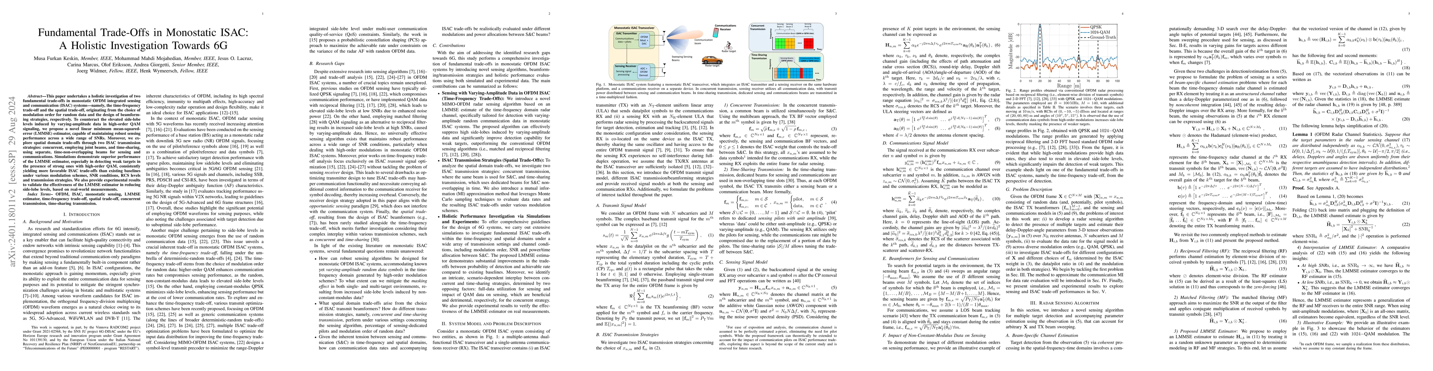 Thumbnail for Fundamental Trade-Offs in Monostatic ISAC: A Holistic Investigation
  Towards 6G