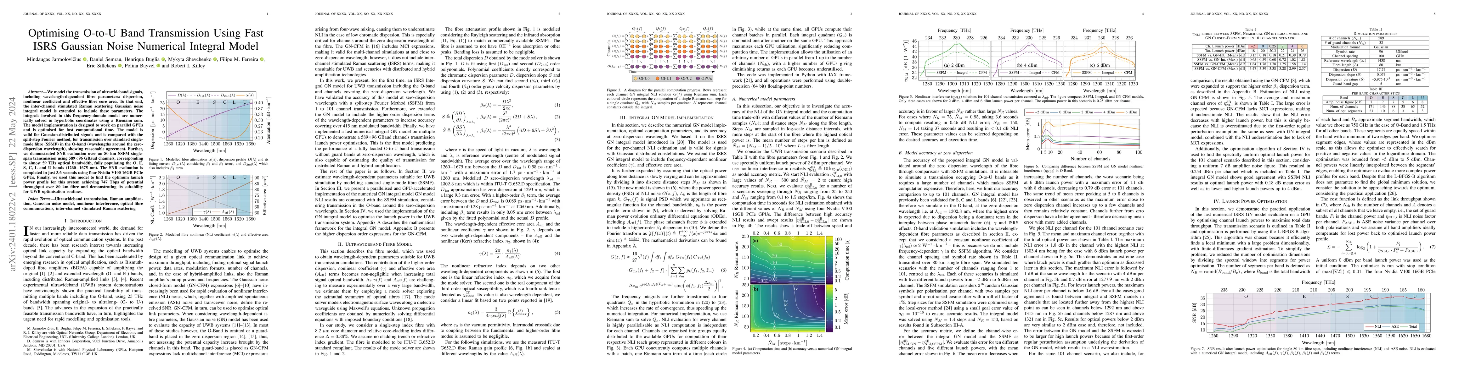 Thumbnail for Optimising O-to-U Band Transmission Using Fast ISRS Gaussian Noise
  Numerical Integral Model