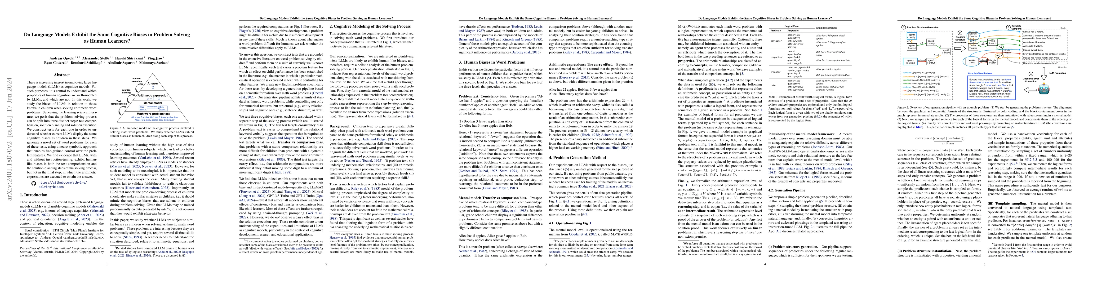 Thumbnail for Do Language Models Exhibit the Same Cognitive Biases in Problem Solving
  as Human Learners?