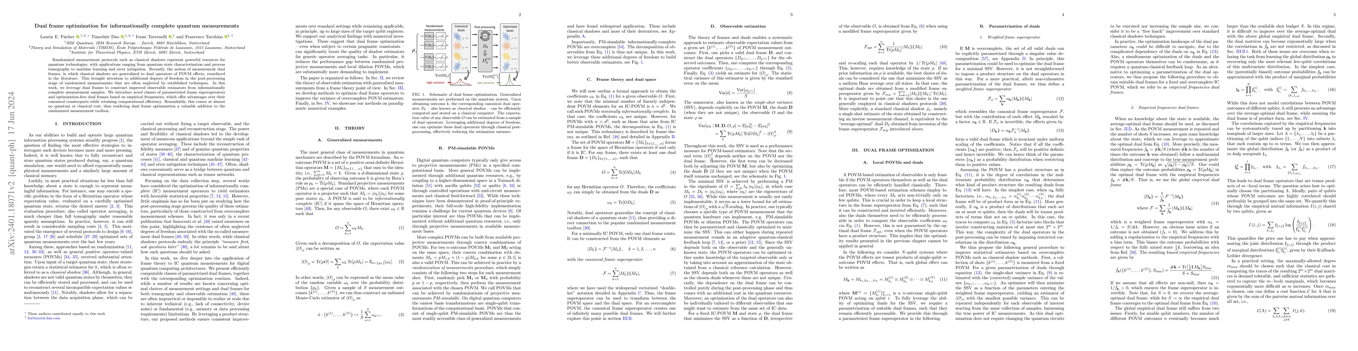 Thumbnail for Dual frame optimization for informationally complete quantum
  measurements