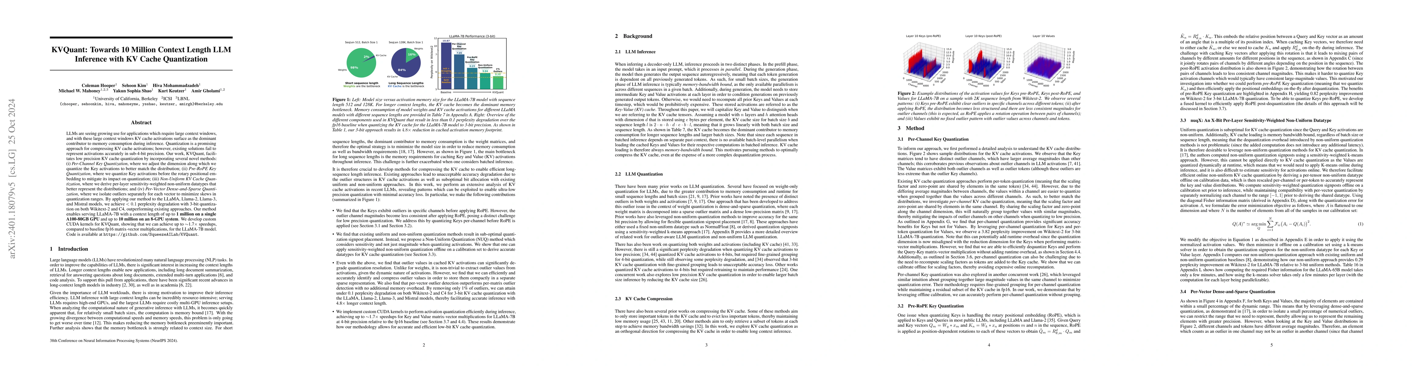 Thumbnail for KVQuant: Towards 10 Million Context Length LLM Inference with KV Cache
  Quantization