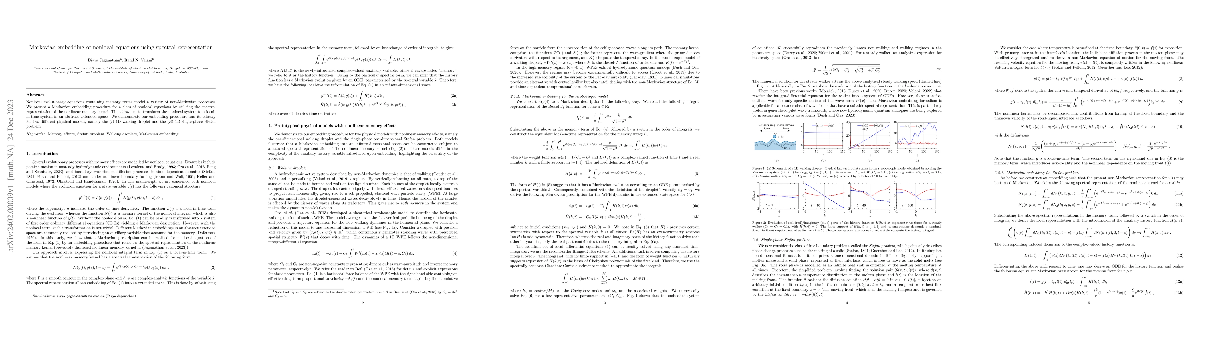 Thumbnail for Markovian embedding of nonlocal equations using spectral representation