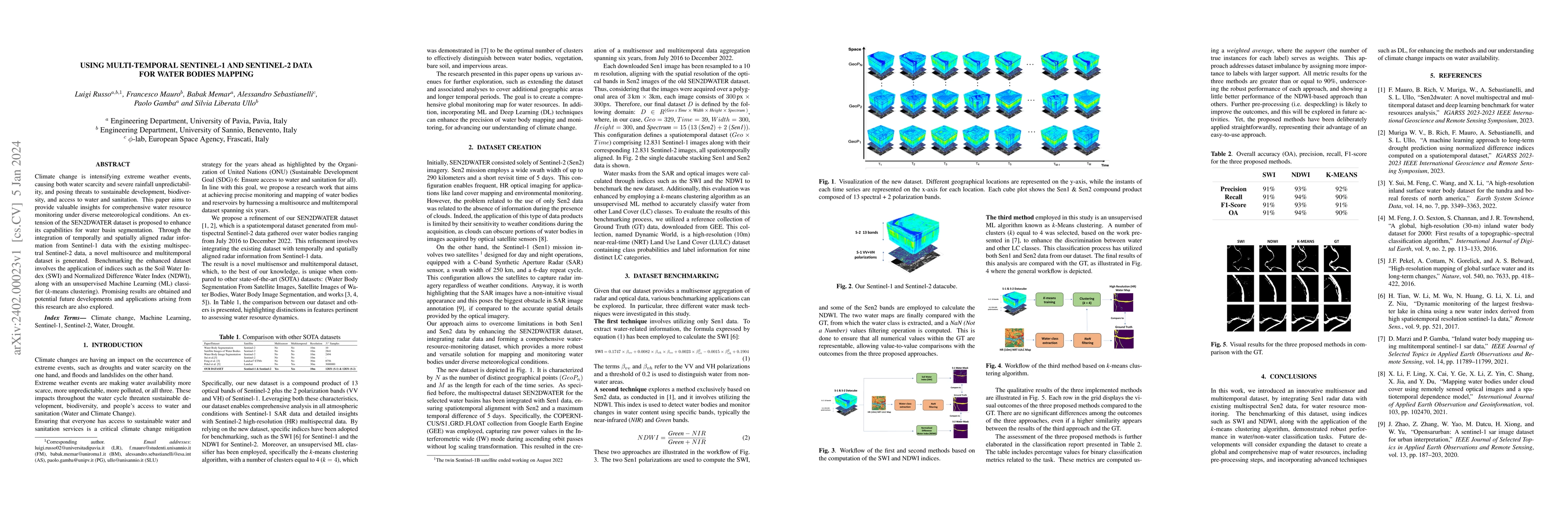 Thumbnail for Using Multi-Temporal Sentinel-1 and Sentinel-2 data for water bodies
  mapping