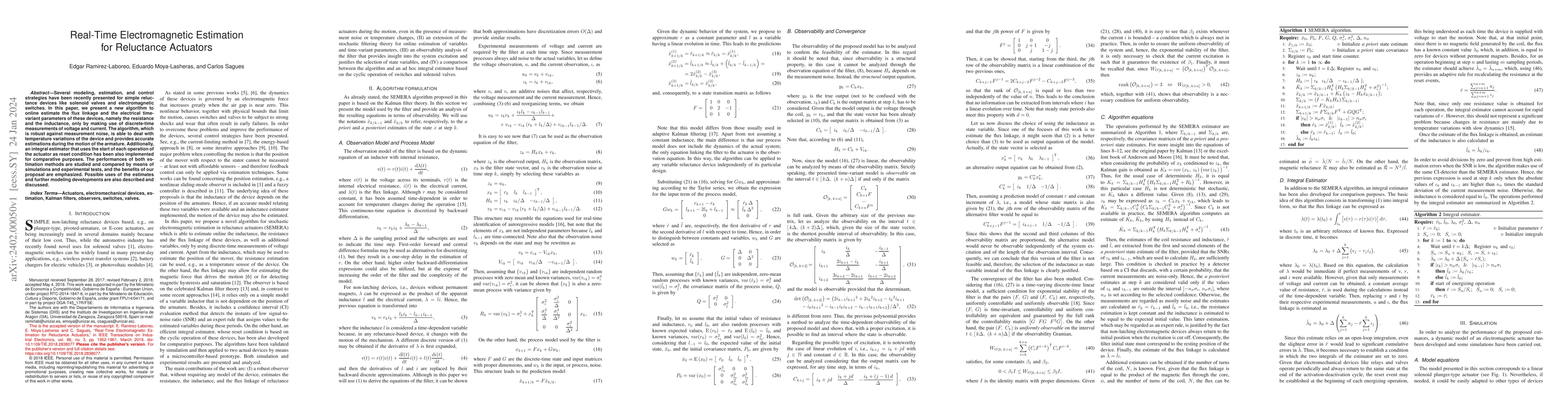 Thumbnail for Real-Time Electromagnetic Estimation for Reluctance Actuators