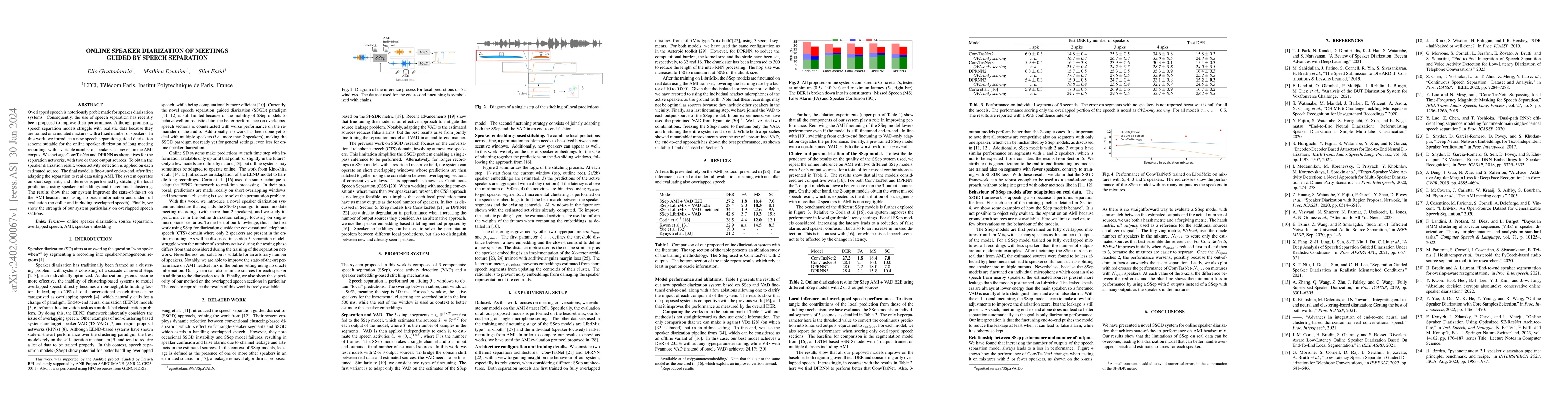 Thumbnail for Online speaker diarization of meetings guided by speech separation