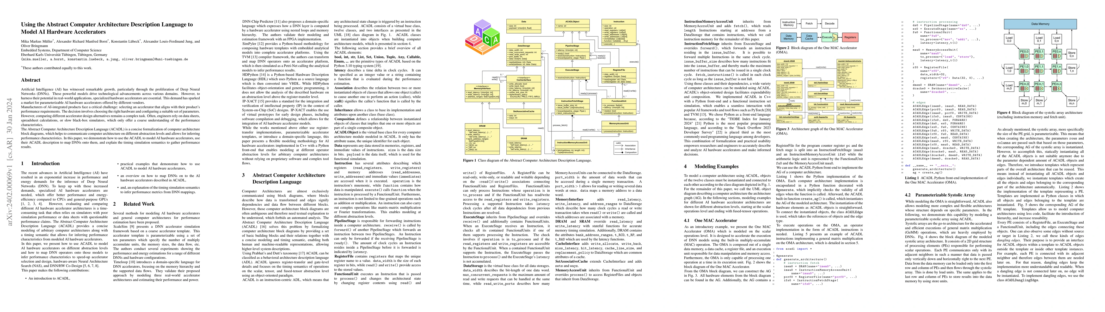 Thumbnail for Using the Abstract Computer Architecture Description Language to Model
  AI Hardware Accelerators