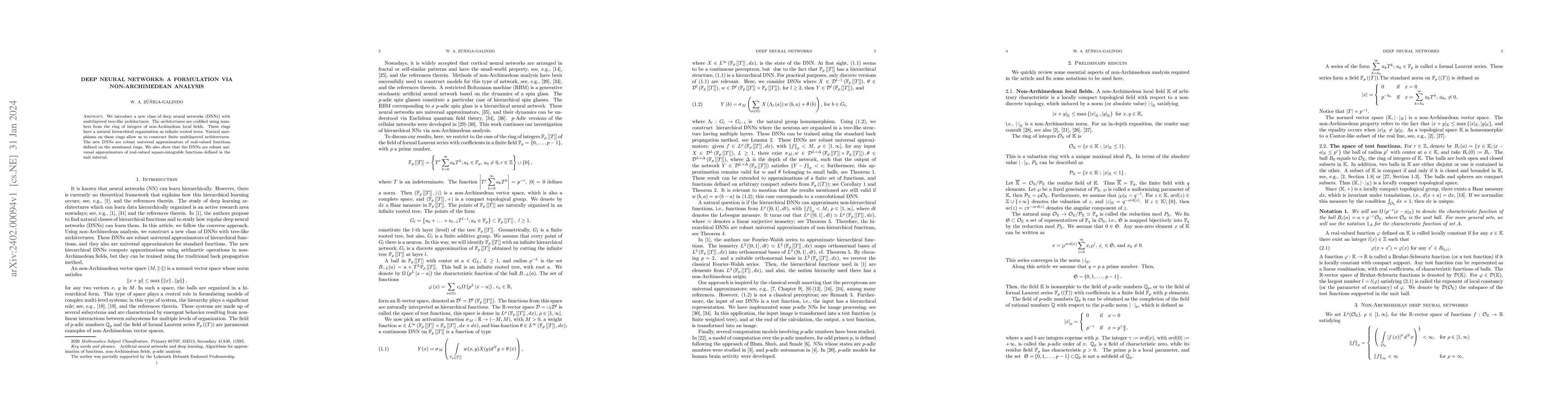 Thumbnail for Deep Neural Networks: A Formulation Via Non-Archimedean Analysis