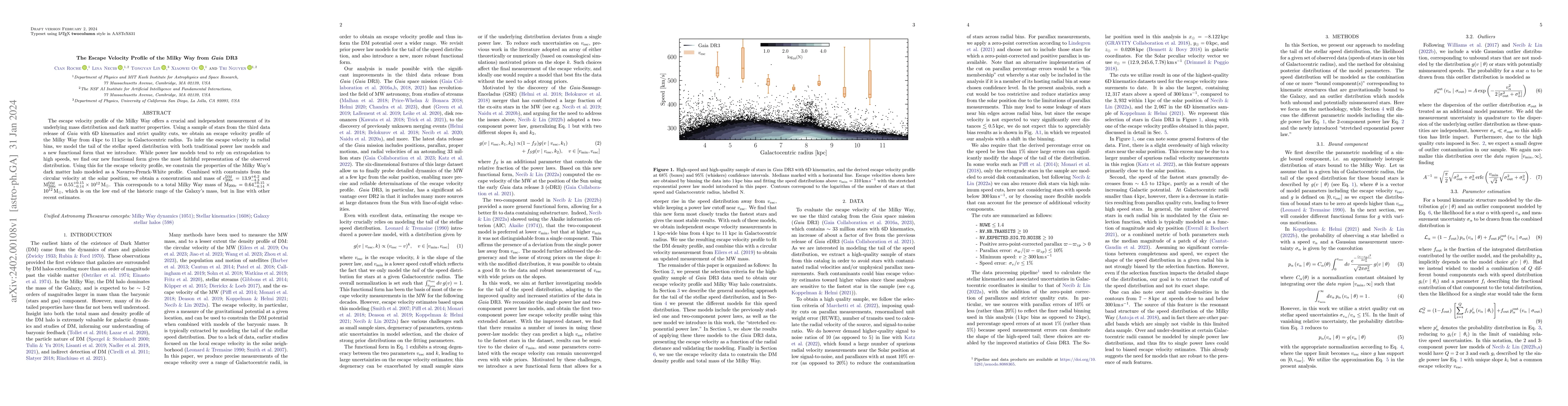 Thumbnail for The Escape Velocity Profile of the Milky Way from Gaia DR3