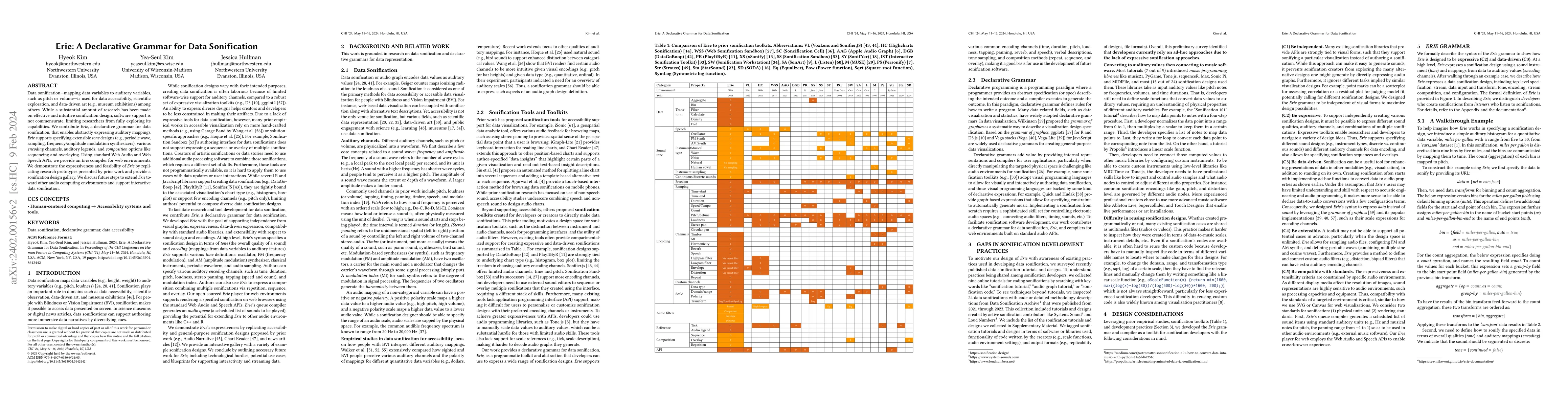 Thumbnail for Erie: A Declarative Grammar for Data Sonification
