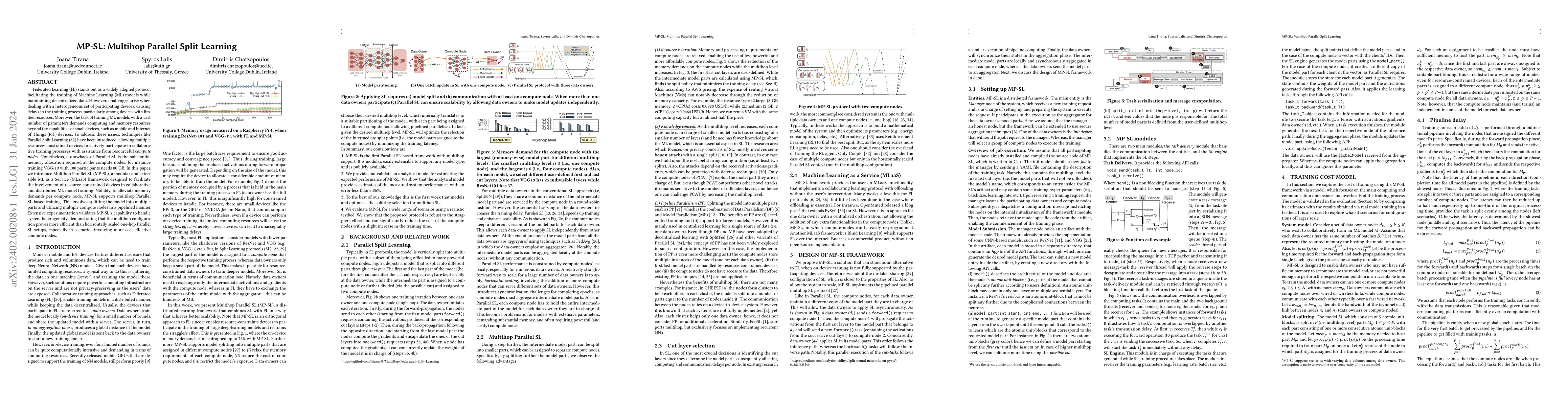 Thumbnail for MP-SL: Multihop Parallel Split Learning
