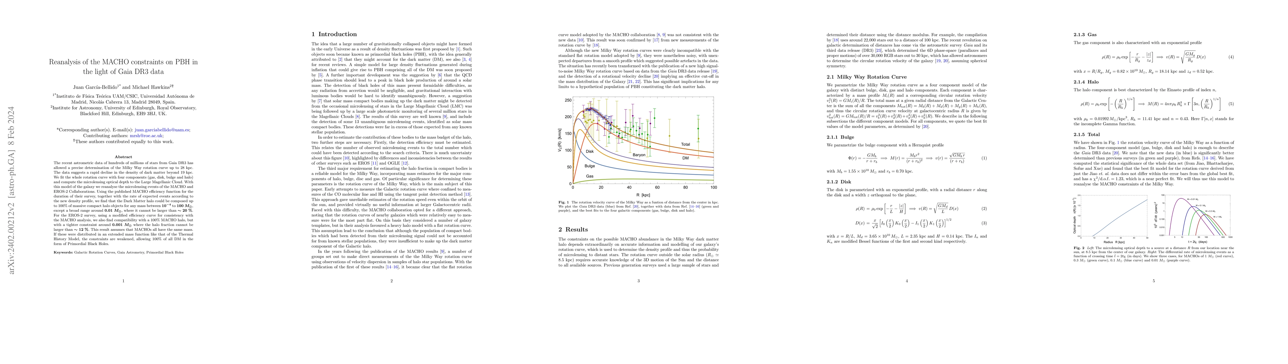 Thumbnail for Reanalysis of the MACHO constraints on PBH in the light of Gaia DR3 data