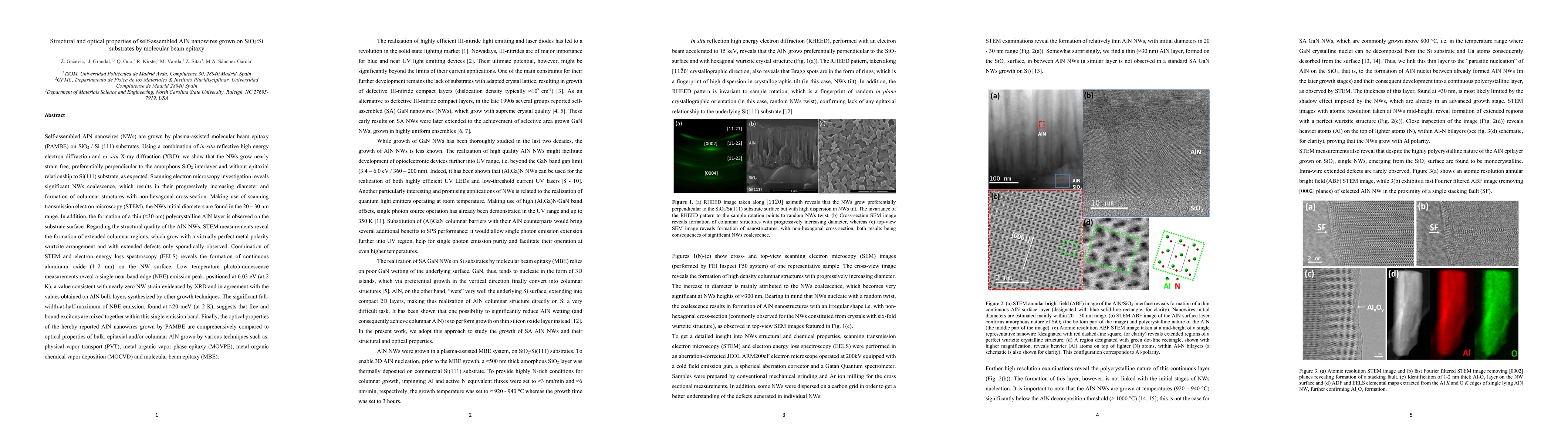Thumbnail for Structural and optical properties of self-assembled AlN nanowires grown
  on SiO2/Si substrates by molecular beam epitaxy