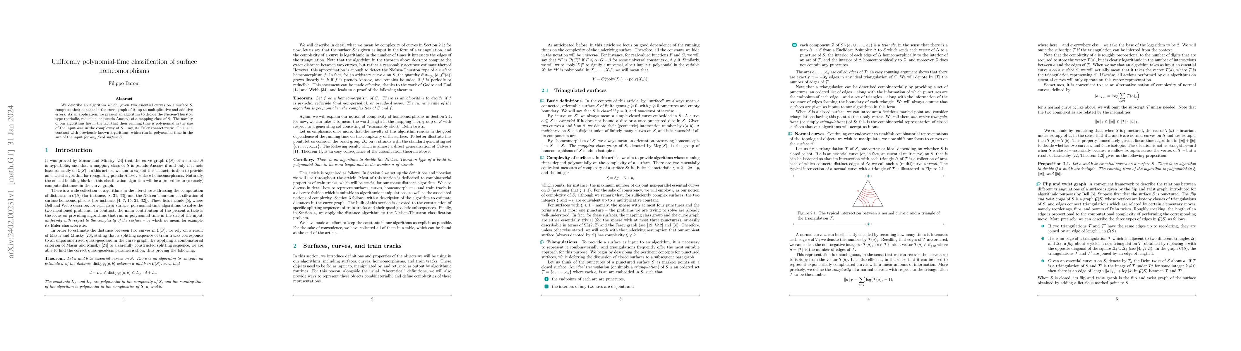 Thumbnail for Uniformly polynomial-time classification of surface homeomorphisms