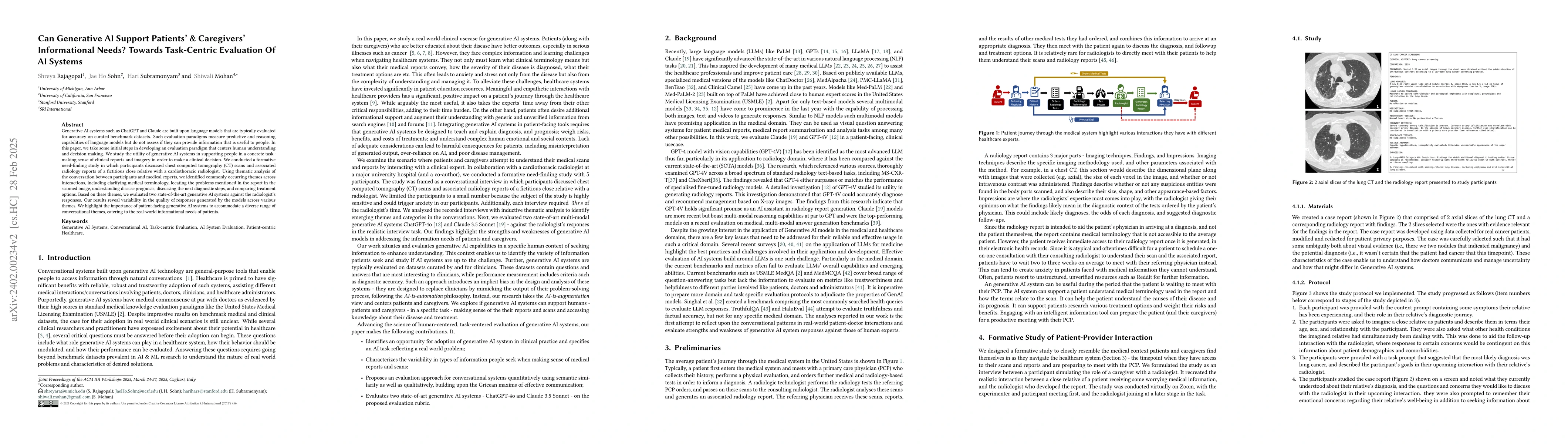 Thumbnail for Are Generative AI systems Capable of Supporting Information Needs of
  Patients?