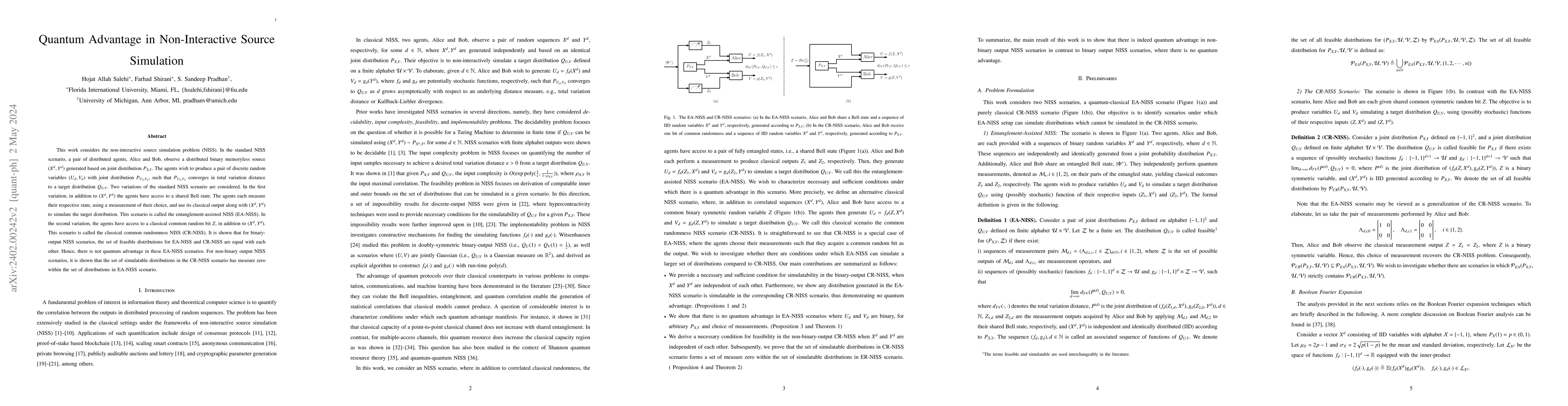 Thumbnail for Quantum Advantage in Non-Interactive Source Simulation