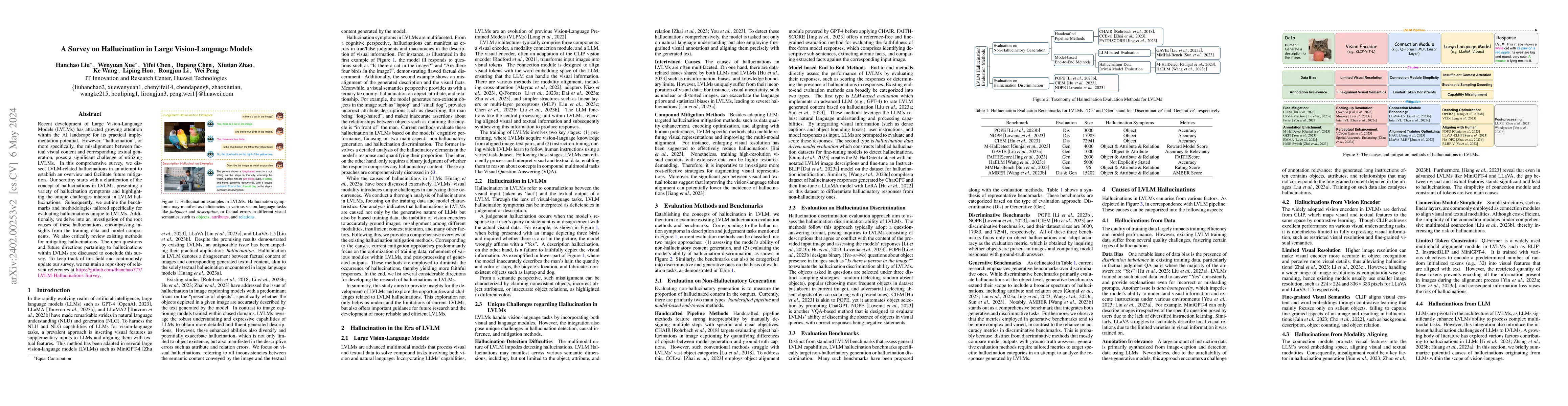 Thumbnail for A Survey on Hallucination in Large Vision-Language Models