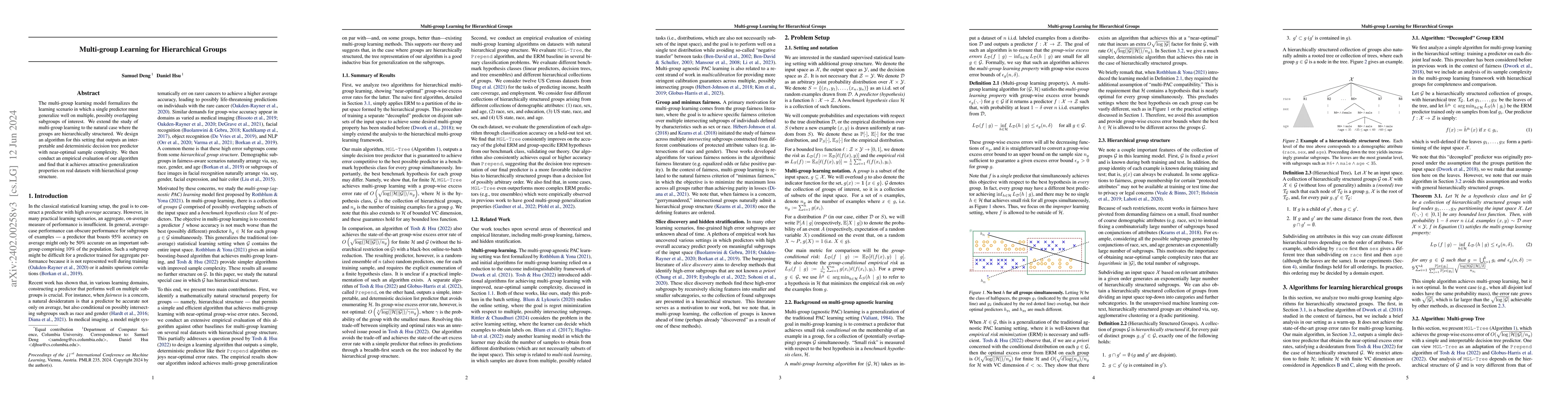 Thumbnail for Multi-group Learning for Hierarchical Groups
