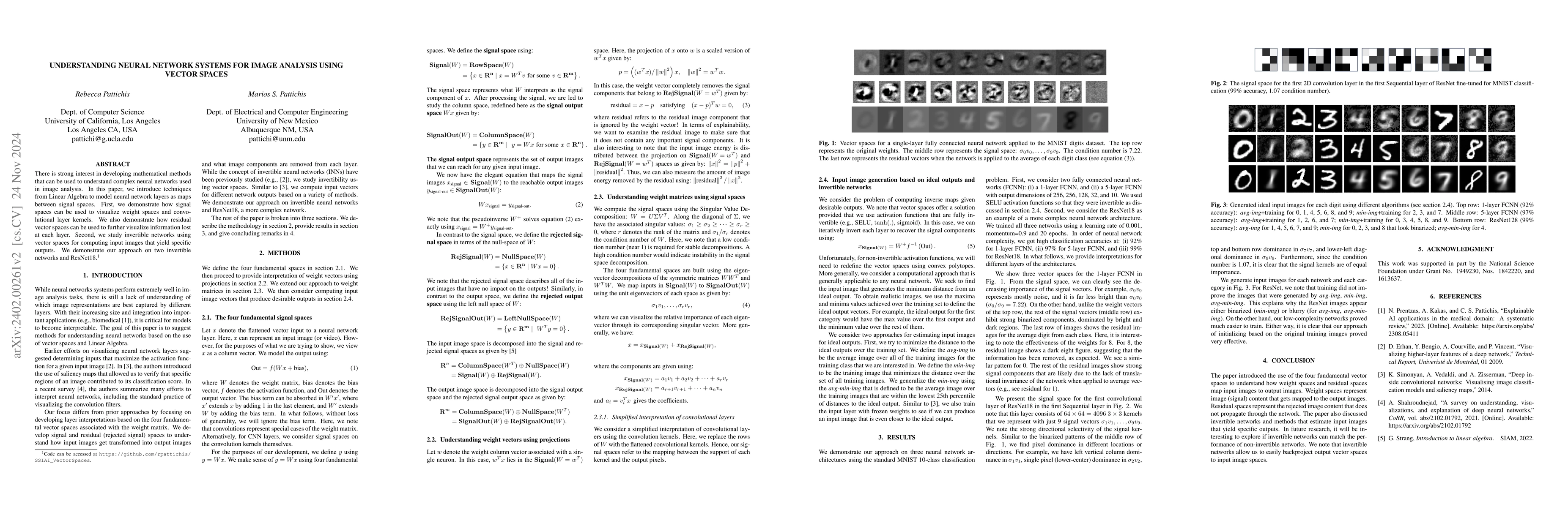 Thumbnail for Understanding Neural Network Systems for Image Analysis using Vector
  Spaces and Inverse Maps