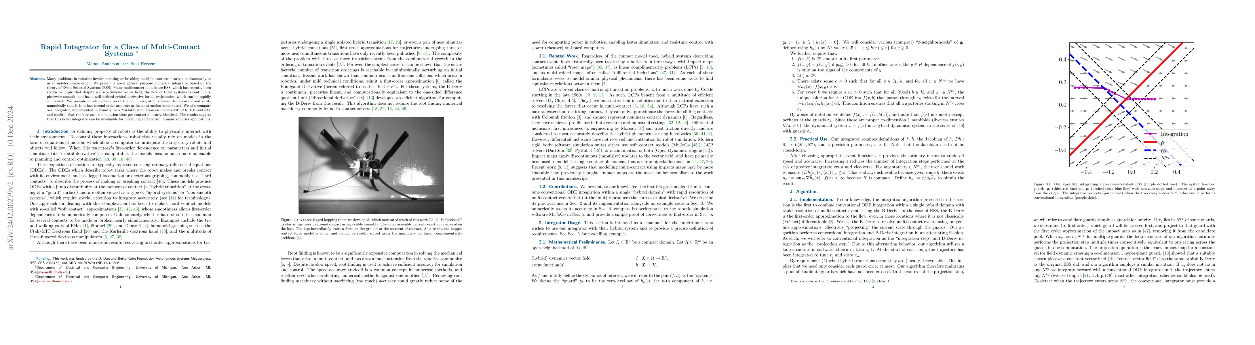 Thumbnail for Rapid Integrator for a Class of Multi-Contact Systems