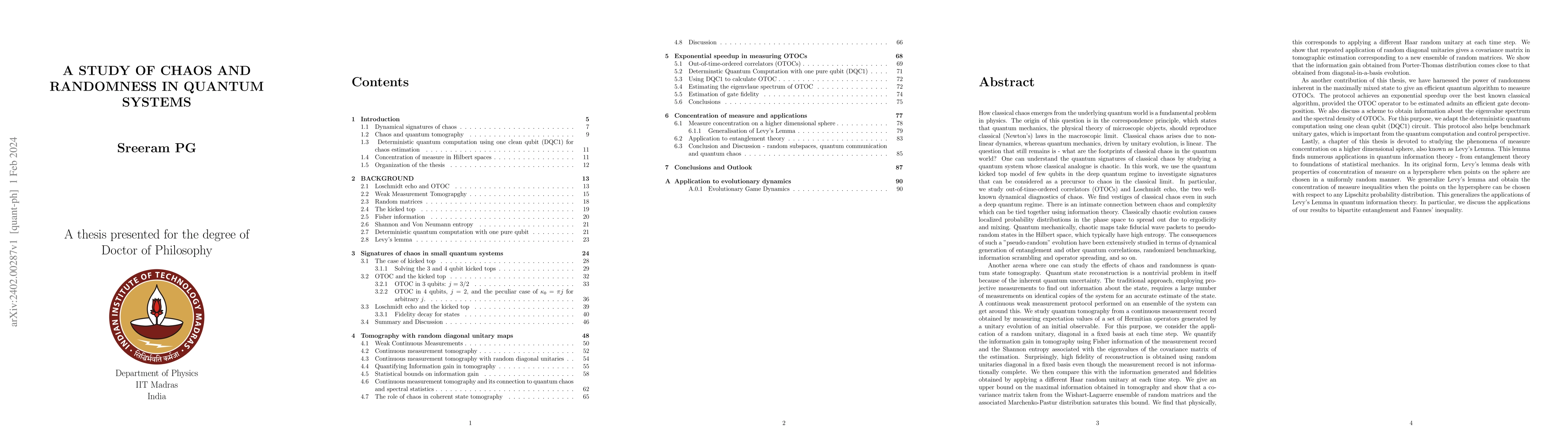Thumbnail for A study of chaos and randomness in quantum systems