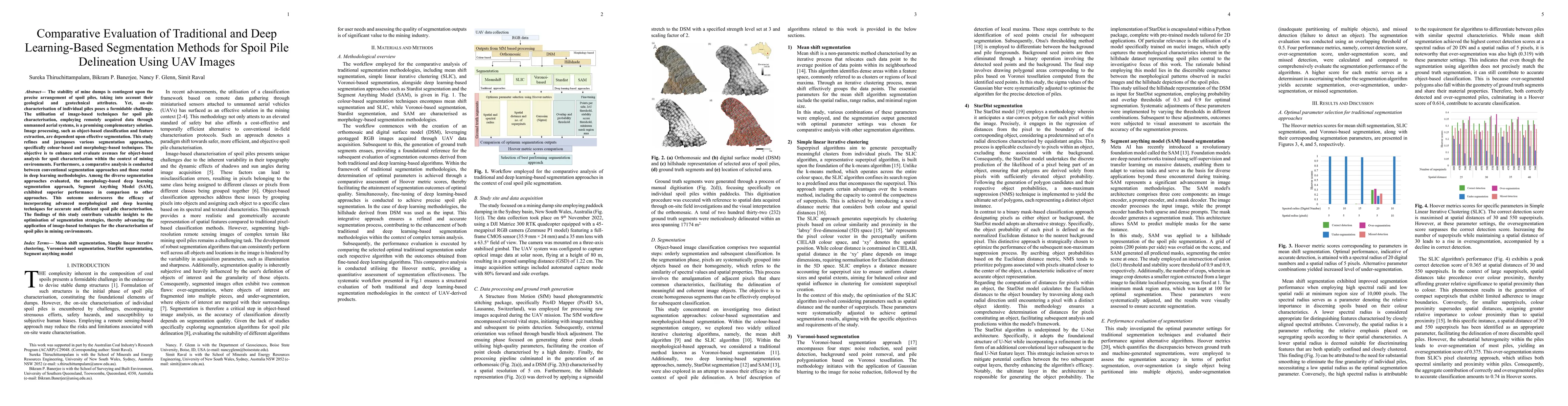 Thumbnail for Comparative Evaluation of Traditional and Deep Learning-Based
  Segmentation Methods for Spoil Pile Delineation Using UAV Images