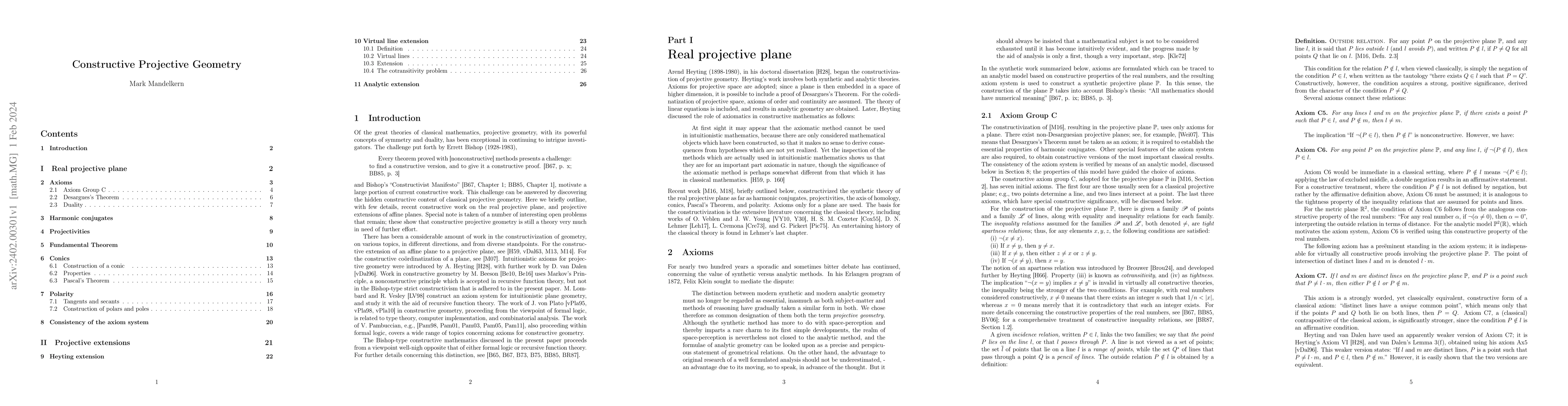 Thumbnail for Constructive Projective Geometry