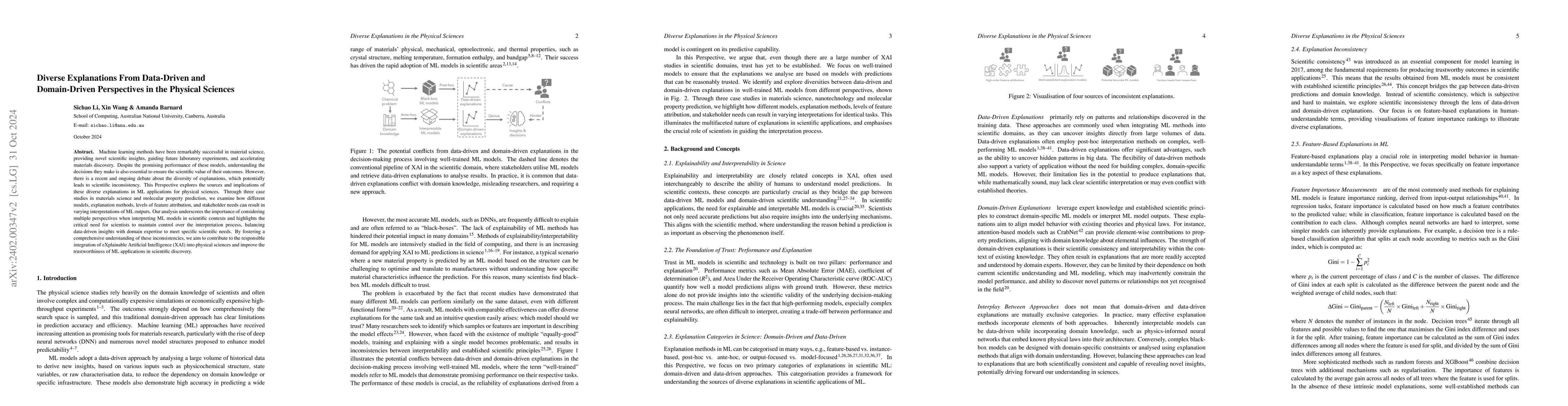 Thumbnail for Diverse Explanations from Data-driven and Domain-driven Perspectives for
  Machine Learning Models