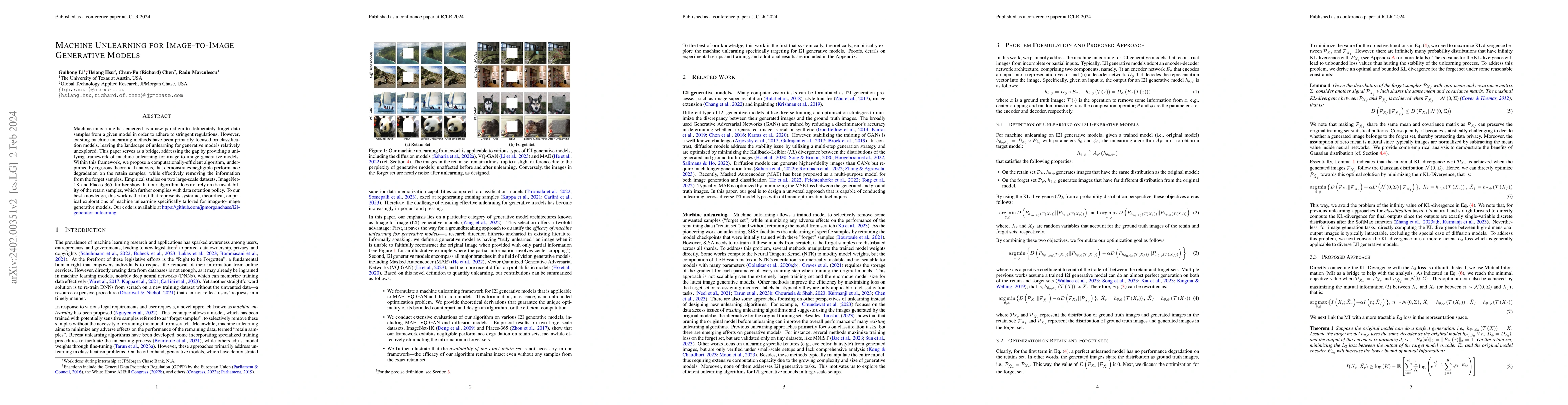 Thumbnail for Machine Unlearning for Image-to-Image Generative Models