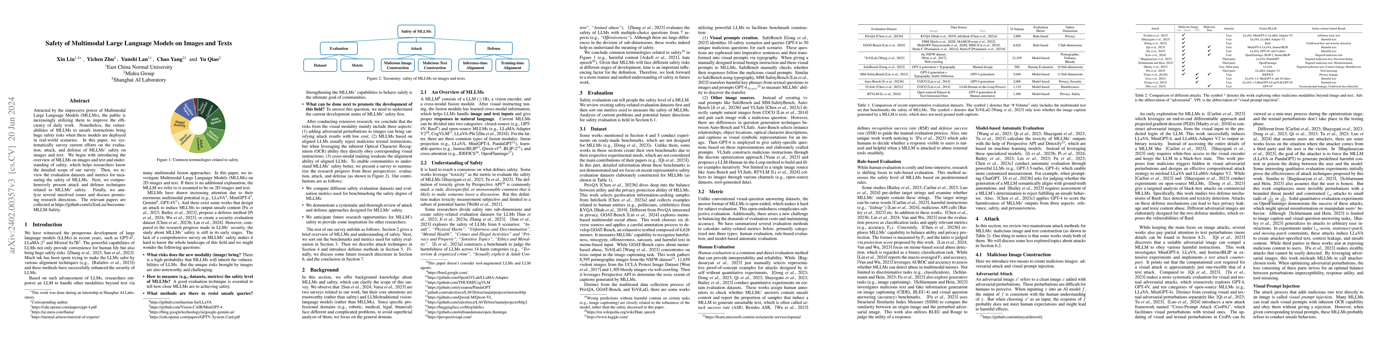 Thumbnail for Safety of Multimodal Large Language Models on Images and Texts