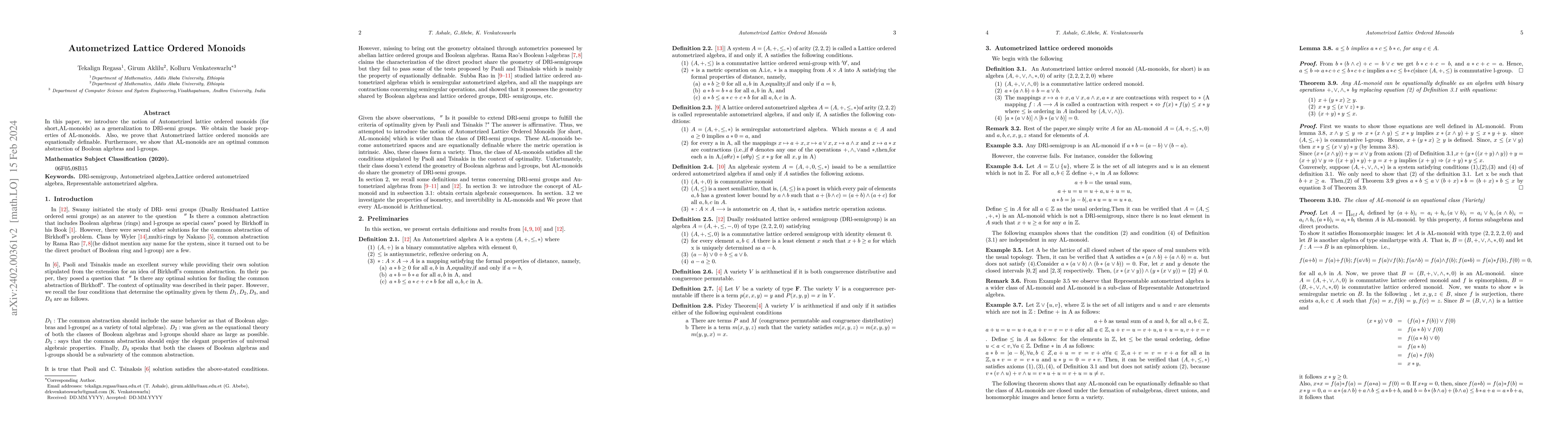 Thumbnail for Autometrized Lattice Ordered Monoids