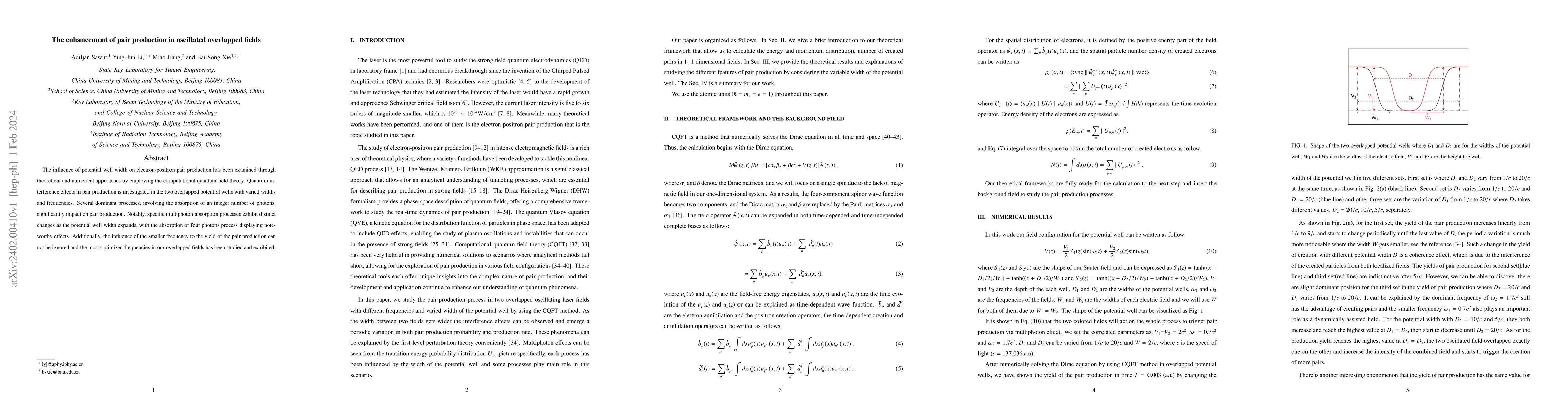 Thumbnail for The enhancement of pair production in oscillated overlapped fields