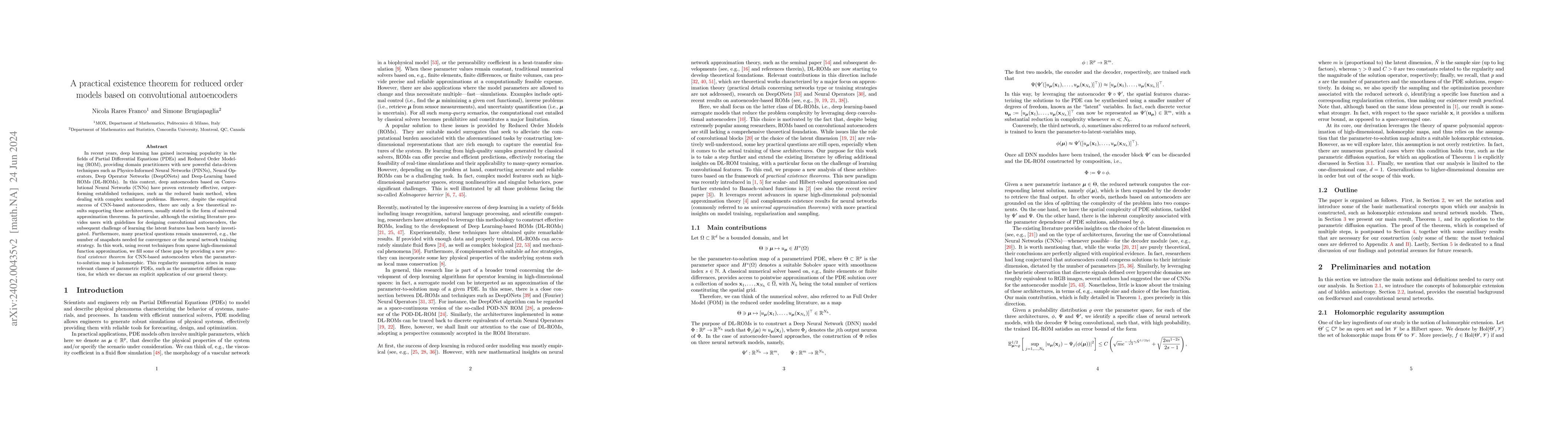 Thumbnail for A practical existence theorem for reduced order models based on
  convolutional autoencoders