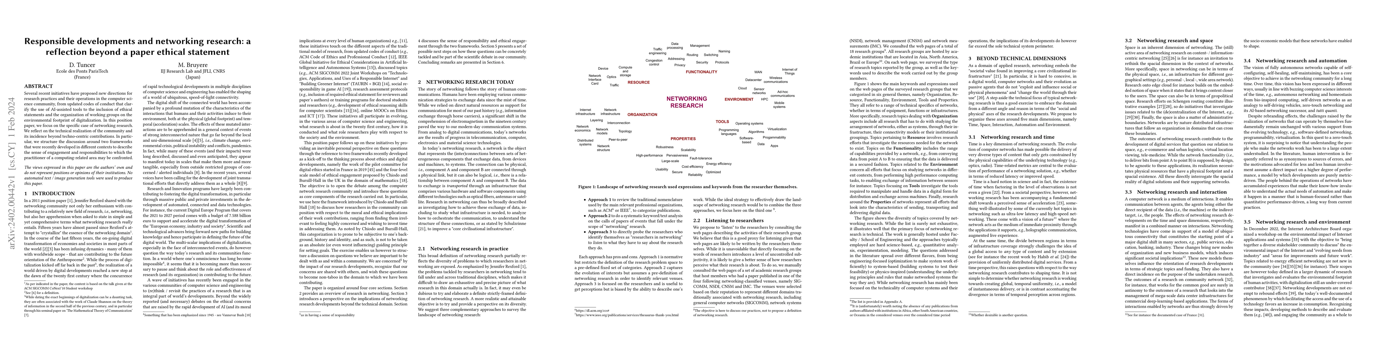 Thumbnail for Responsible developments and networking research: a reflection beyond a
  paper ethical statement