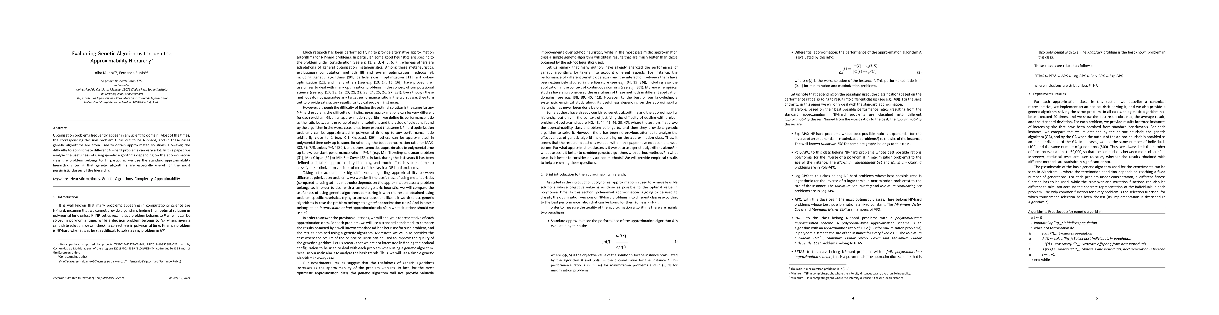 Thumbnail for Evaluating Genetic Algorithms through the Approximability Hierarchy
