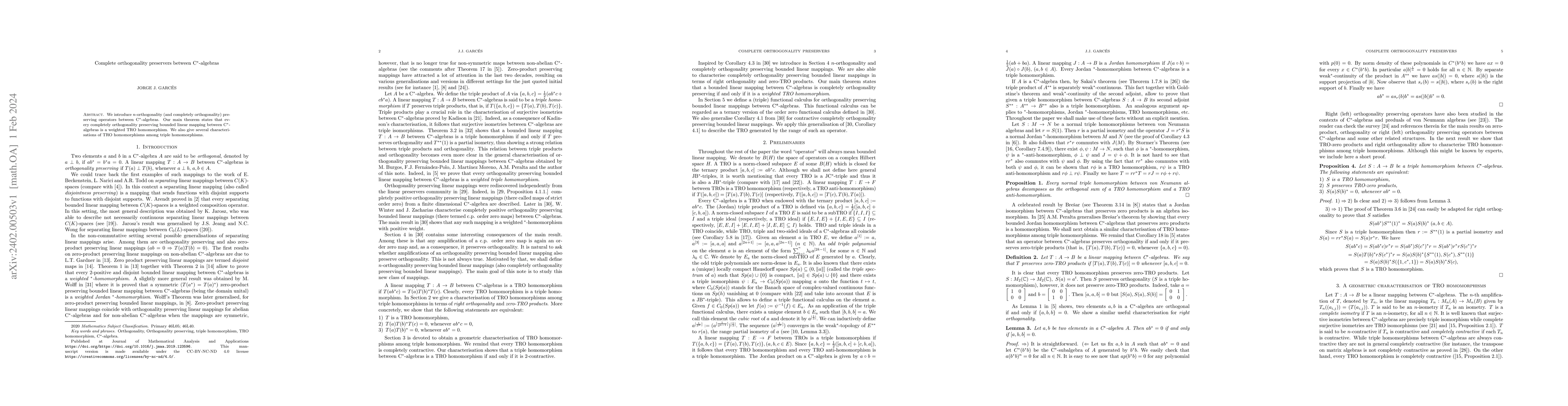 Thumbnail for Complete orthogonality preservers between C$^*$-algebras