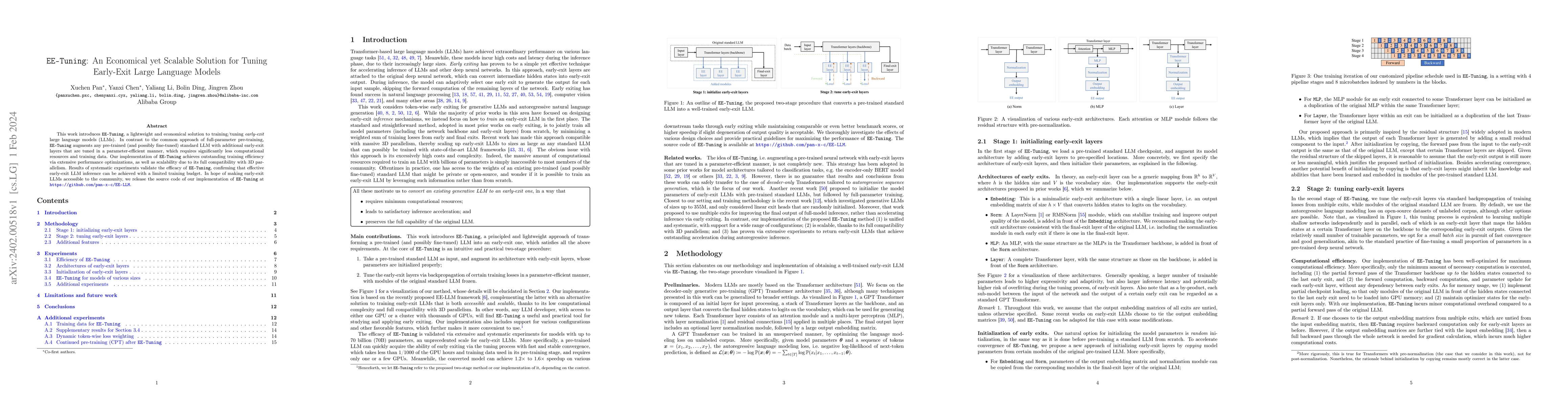 Thumbnail for EE-Tuning: An Economical yet Scalable Solution for Tuning Early-Exit
  Large Language Models