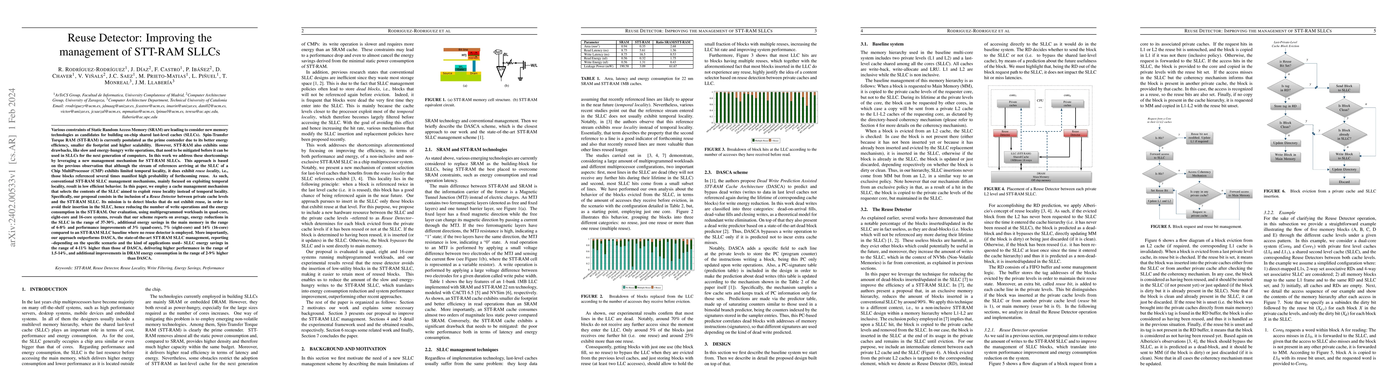 Thumbnail for Reuse Detector: Improving the Management of STT-RAM SLLCs