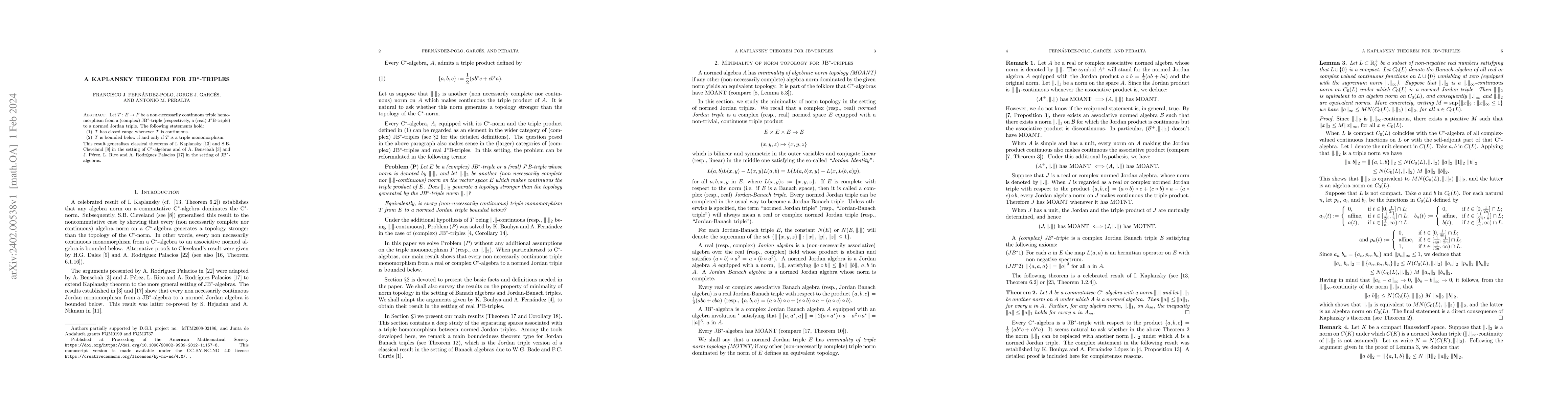 Thumbnail for A Kaplansky Theorem for JB*-triples