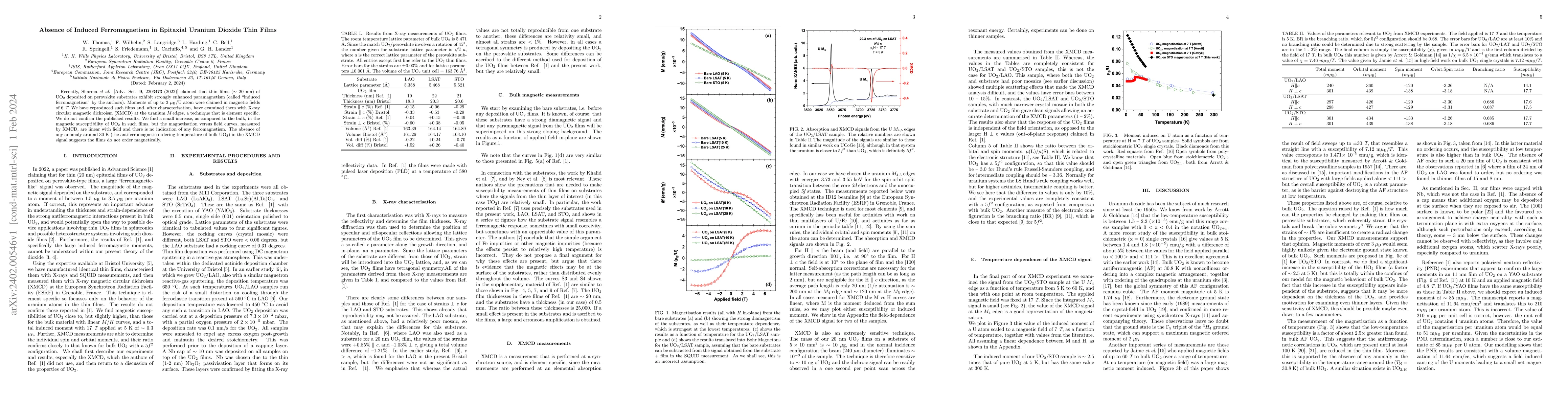 Thumbnail for Absence of Induced Ferromagnetism in Epitaxial Uranium Dioxide Thin
  Films