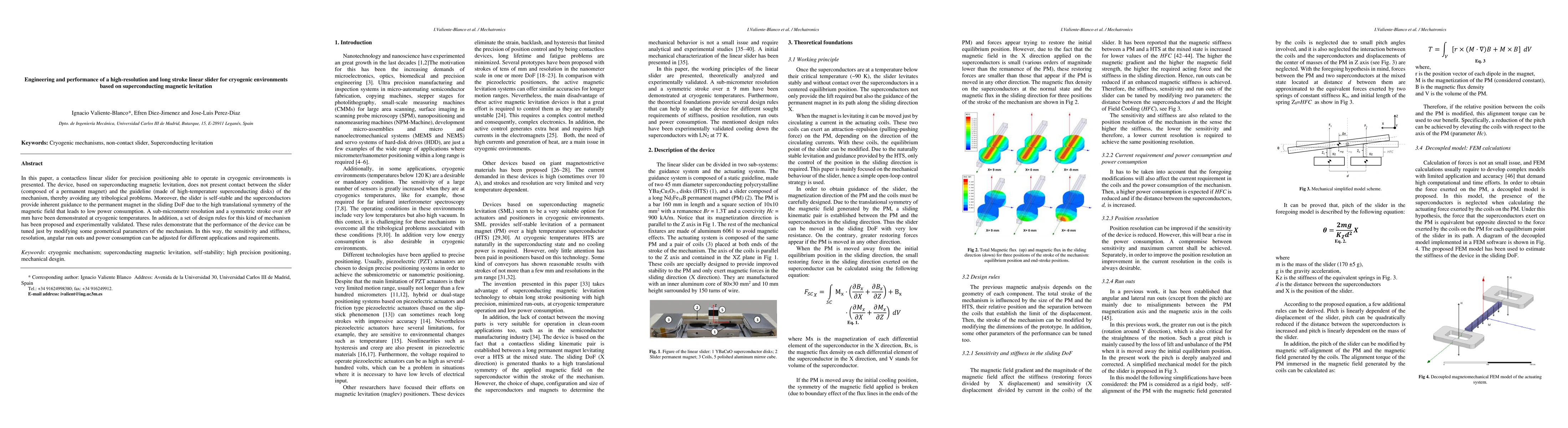 Thumbnail for Engineering and performance of a contactless linear slider based on
  superconducting magnetic levitation for precision positioning