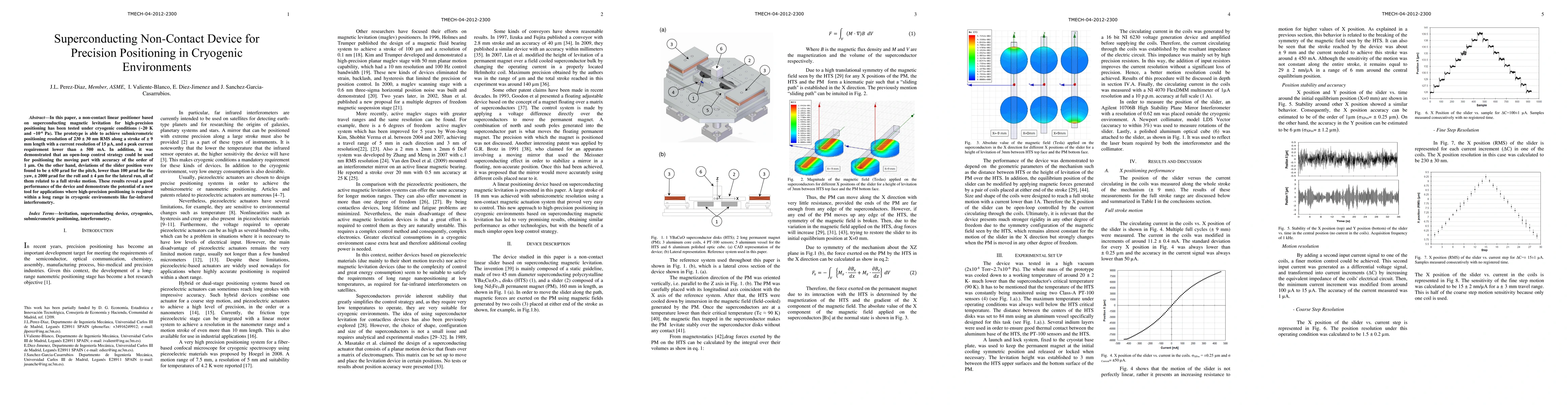 Thumbnail for Superconducting Noncontact Device for Precision Positioning in Cryogenic
  Environments