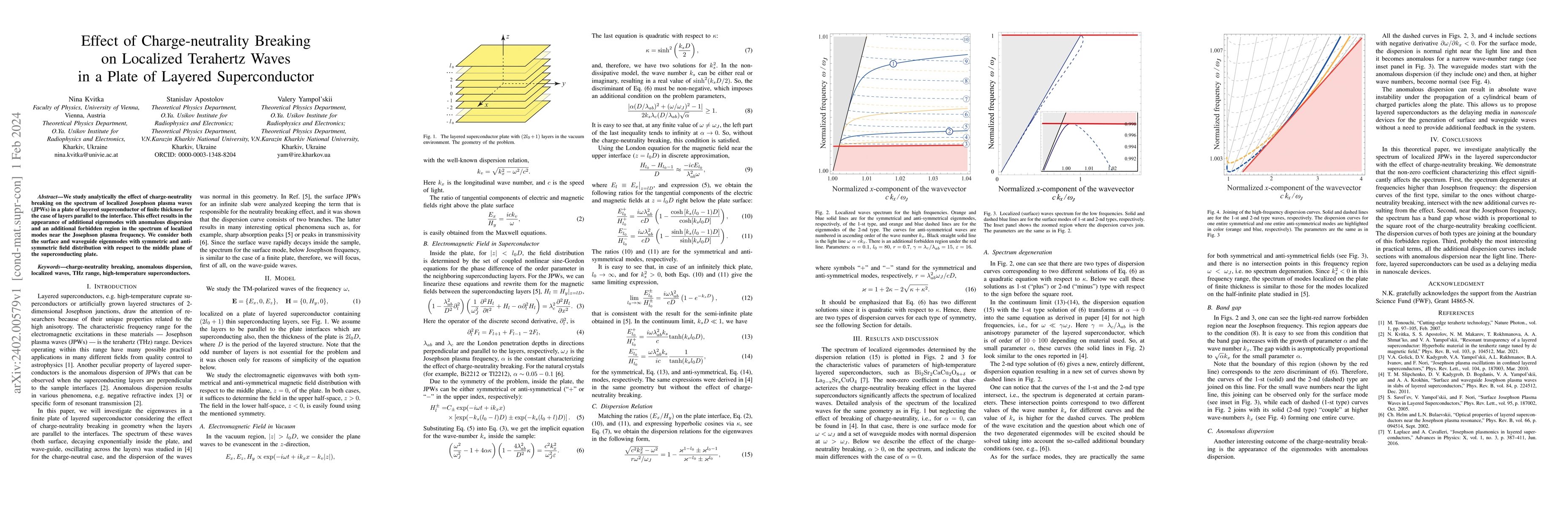 Thumbnail for Effect of Charge-neutrality Breaking on Localized Terahertz Waves in a
  Plate of Layered Superconductor