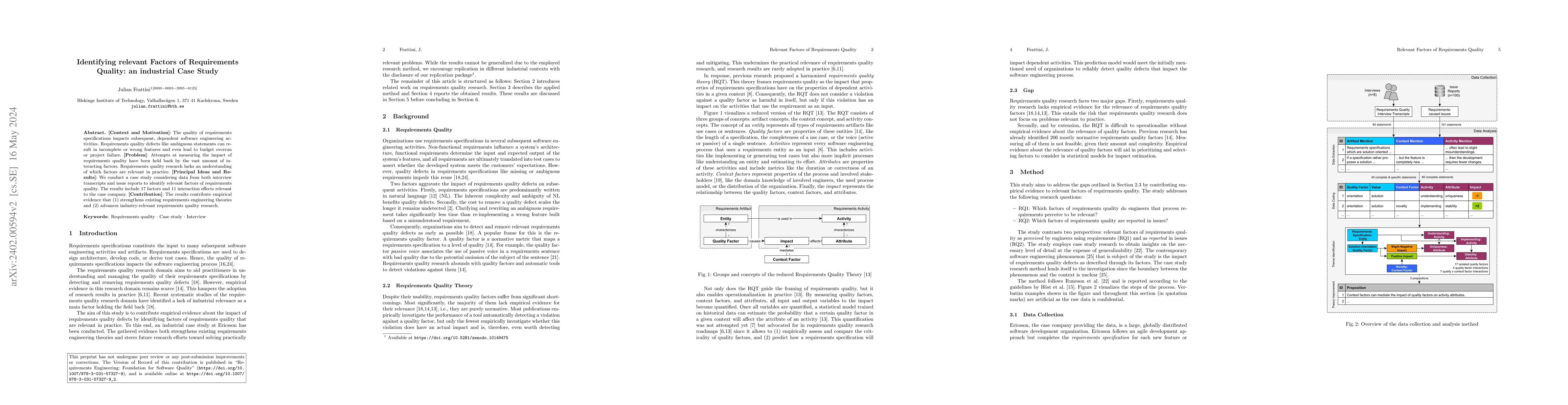Thumbnail for Identifying relevant Factors of Requirements Quality: an industrial Case
  Study