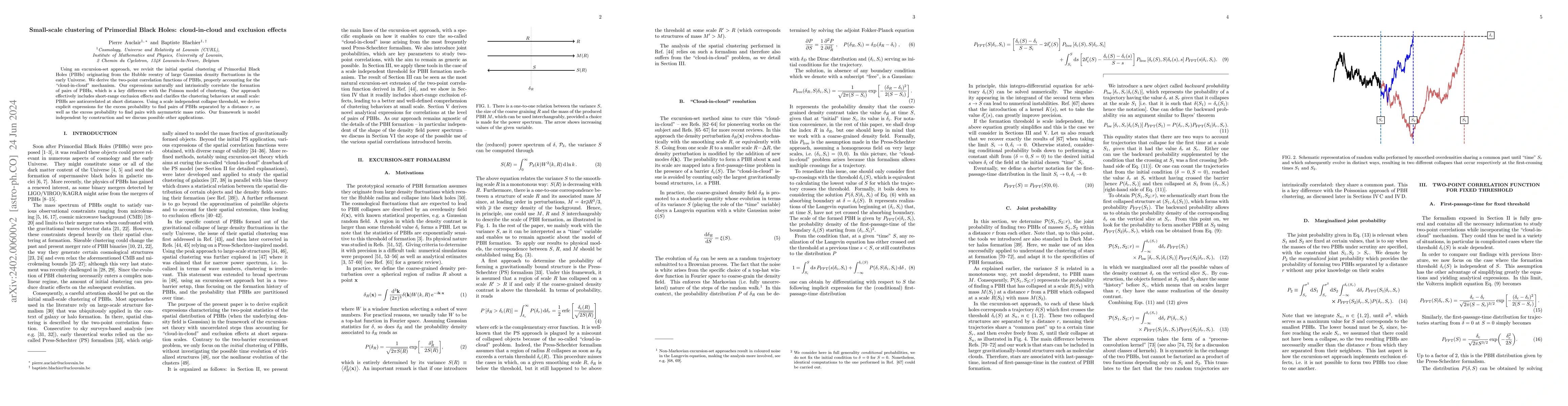 Thumbnail for Small-scale clustering of Primordial Black Holes: cloud-in-cloud and
  exclusion effects