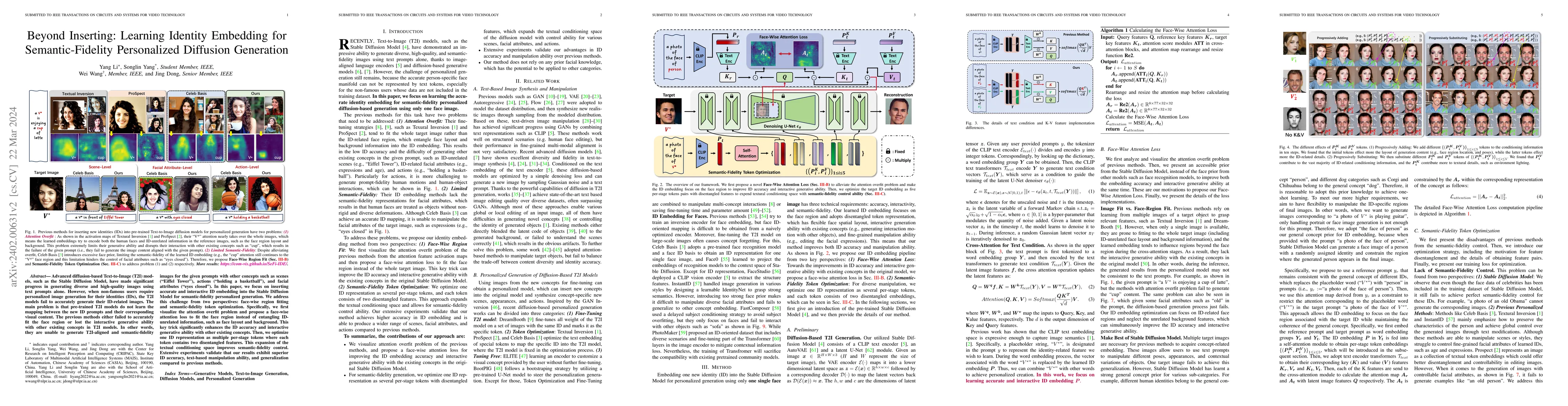 Thumbnail for Beyond Inserting: Learning Identity Embedding for Semantic-Fidelity
  Personalized Diffusion Generation