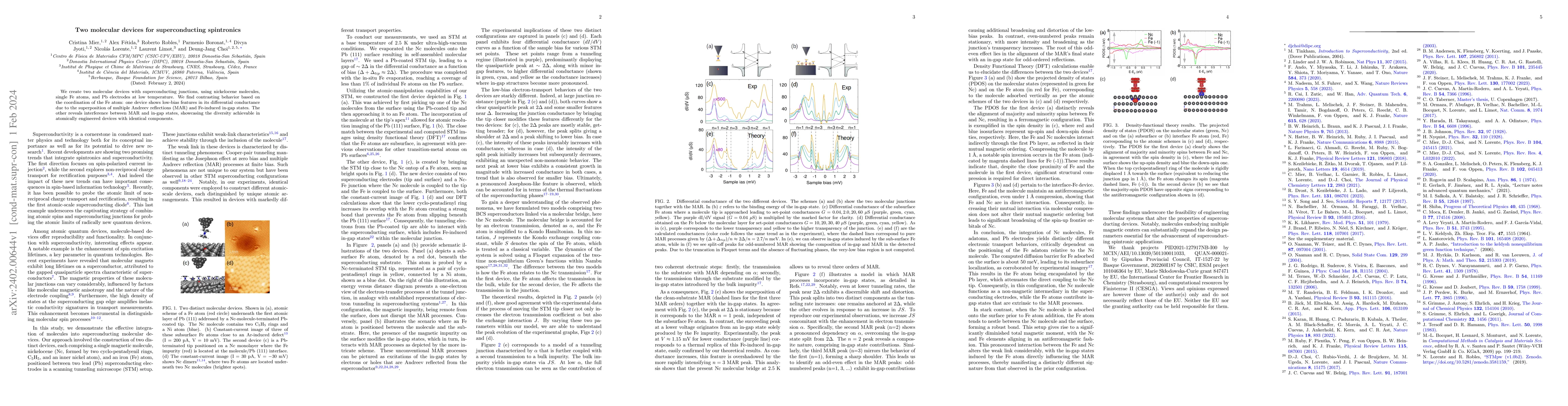 Thumbnail for Two molecular devices for superconducting spintronics