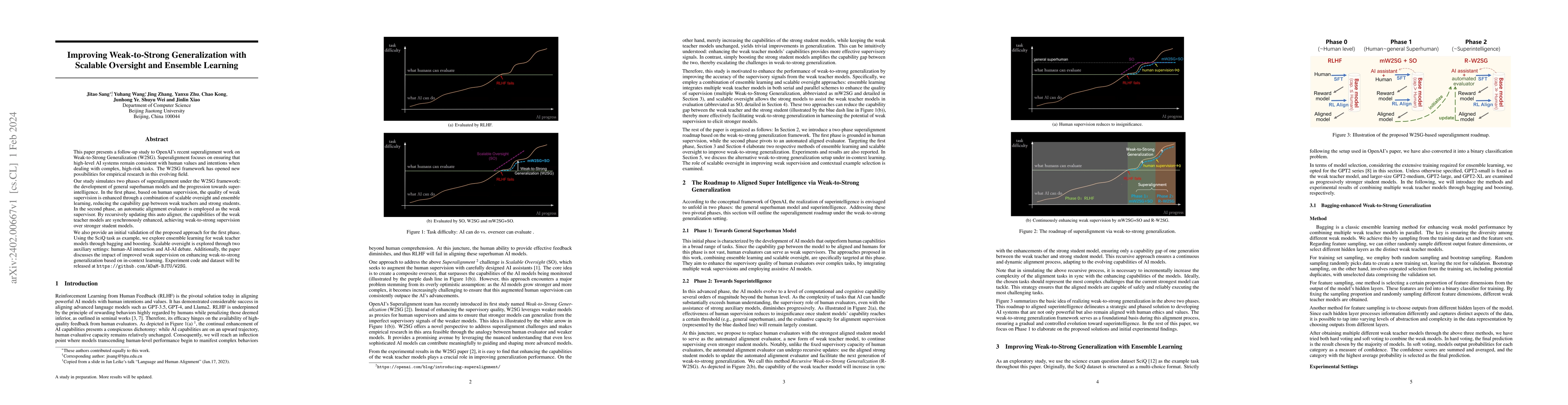 Thumbnail for Improving Weak-to-Strong Generalization with Scalable Oversight and
  Ensemble Learning